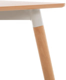 CLP Table De Cuisine Viborg I Table De Salle À Manger Au Design Scandinave pour Le Salon avec Plateau en MDF I Structure en Hêtre, Couleur:Nature, Taille:80 cm