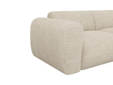 Vente-unique - Canapé 3 Places en Velours côtelé Beige POGNI de Maison Céphy