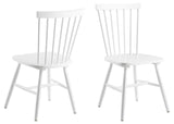 AC Design Furniture Susanne Chaises de salle à manger Lot de 2, H: 86 x l: 50,5 x L: 49,5 cm, Blanc, Bois, 2 pc