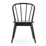 HOMN LIVING Pack 2 Chaises Brisa, Couleur Noir, Bois Massif, 47 cm (Largeur) 59 cm (Profondeur) 83 cm (Hauteur)