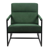 SVITA Chris Fauteuil de salon rembourré avec accoudoirs, vert foncé