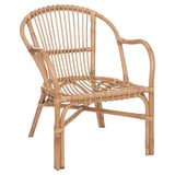 Atmosphera - Fauteuil Neta - rotin et Coton - Blanc
