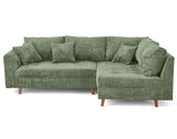 Lisa Design Rune - canapé d'angle Droit 4 Places en Velours texturé