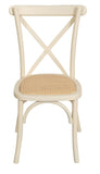 Biscottini Chaises de salle à manger bois massif 86x42x46 cm - Chaise cuisine et salon en rotin - Chaises en bois pour l'extérieur et l'intérieur - Chaise en bois blanc Cross