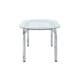 Oviala Table Basse Ovale en Verre trempé Transparent