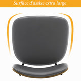 Bekrvio Lot de 4 tabourets de Bar pivotants à 360° avec Dossier, 65 cm de Hauteur d'assise - en Cuir synthétique et Bois Massif - 4 Pieds - pour Cuisine et comptoir - Chaise de Bar pivotante avec