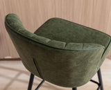 chairus Tabourets de Bar Lot de 2 Tabourets de Comptoir en Cuir PU Chaises et Tabourets de Cuisine avec Cadre en Métal (Vert)