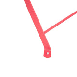 Beliani Salon de Jardin Bistrot Table et 2 Chaises en Acier Rouge Pliable avec Patins Fiori