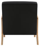 CLP Fauteuil Relax Hibbing I Fauteuil rembourré en Tissu I Structure en Bois d'hévéa I Fauteuil pour Le Salon et la Chambre à Coucher, Couleur:Noir