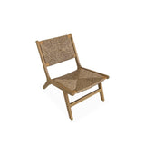 sweeek - Fauteuil Relax de Jardin en Bois et résine Effet Paille. intérieur/extérieur