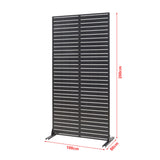 casa.pro Cloison de Séparation Intérieur Paravent Séparateur de Pièce Design Moderne pour Délimiter Différentes Espaces avec Motif Décoratif Salon Séjour Bureau Acier Galvanisé 200 x 100 x 50 cm Noir