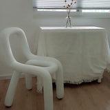 Chaise de salle à manger géométrique moderne – Tabouret décoratif pour chambre à coucher, contemporain rembourré en velours avec dossier – Chaise d'appoint de salon