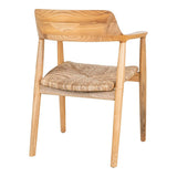 AltoBuy Vancouver - Lot de 2 Chaises en Bois de Sungai et Assise en Paille Naturelle