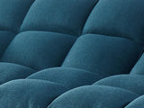 Vente-unique - Canapé 3 Places Convertible clic-clac en Tissu Bleu LOELINE