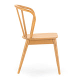 HOMN LIVING Pack 2 Chaises Brisa, Couleur Chêne, Bois Massif, 47 cm (Largeur) 59 cm (Profondeur) 83 cm (Hauteur)