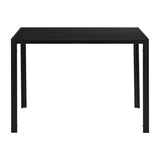 Table de Salle à Manger Design Meuble Minimaliste pour Cuisine Salon Plateau en Verre Pieds en Acier 105 x 60 x 75 cm Noir