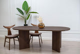 Selsey Table À Manger Ovale 90 x 204 cm, 6-10 Personnes, Noix Wisconsin