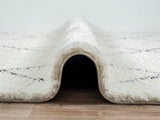 the carpet Bahar Shaggy Tapis de Salon élégant à Poils Longs, Doux et Facile d'entretien, crème/Noir, 160 x 230 cm