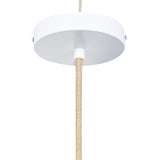 Beliani Lampe à Suspension Lumière Douce Abat-Jour en Coton Rotin Naturel et Vert Luyano