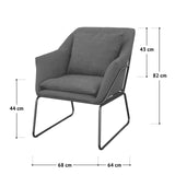 SVITA Fauteuil de Relaxation rembourré avec Coussin Rose