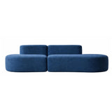 Générique Canapé Modulable en Tissu Compressé, Bleu, 240x102x62cm, Design Artistique Moderne avec Mousse Une Pièce Haute Résilience