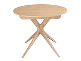 Ragaba Ronde Extensible Table à Manger 90cm Bois Jubi Frêne