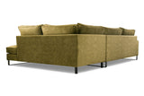 Siblo Canapé d'angle avec Coussins 90x310x224 cm - CORBLACK Collection - Elégant Canape 4 Places - Meubles de Salon - Confortable Canapé - Vert - Côté Droit