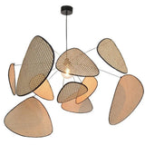 LJYKBFL Suspension Boho, Lustre en rotin, 10 Feuilles de Ferme tissées à la Main, luminaire Suspendu rétro au Plafond, Lustre Suspendu pour Salon, Chambre à Coucher, Salle à Manger, Cuisine