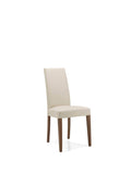 LIBEROSHOPPING.eu - LA TUA CASA IN UN CLIK Chaise de Salle à Manger de Salon en Simili Cuir rembourré avec Pieds Peints Denver Set DE 2 PIÈCES (Beige Pied Noyer)