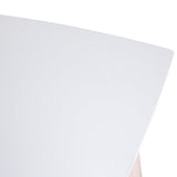 Beliani Table de Salle à Manger 150 x 90 cm en MDF Blanc Mat et Bois d'Hévéa Clair Santos