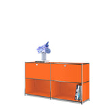 Simplink Buffet en métal avec 2 Portes à Rabat, ameublement Moderne, Parfait pour la Maison, Le Bureau, la Cuisine, Le Couloir, Le Foyer et la Chambre à Coucher (Orange Mat)