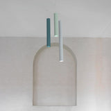 L+ Lustre de Cuisine Moderne, Spot de Plafond LED, Métal, Forme Cylindre, GU10, Plafond, H60cm, Diamètre 6cm (Gris, H60 cm)