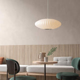 Lustres SCH Round Lantern Restaurant, Lampes Suspension Plafonnier Lampe Suspension d'éclairage au Plafond Designer Bubble Saucer tête Unique Plat Scoop Cocoon Style Japonais