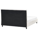 Lit Double en Tissu Beige 160 x 200 cm Confortable et Elégant pour Chambre au Style Moderne ou Scandinave Beliani