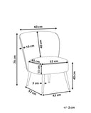 Beliani Fauteuil Bas sans Accoudoirs en Tissu Vert avec Imprimé Jungle Multicolore Rembourrage Épais et Confort Optimal pour Salon Rétro et Moderne