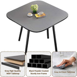 Table de conférence carrée en noyer avec 4 chaises - Mobilier de salle à manger en bois pour bureau, réception, club, cuisine et cafés
