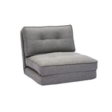 Miliboo Chauffeuse 1 Place Convertible en Tissu Gris chiné Sally