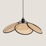LEDKIA LIGHTING Suspension Rotin Noir tressé E27