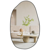 CASSILANDO Miroir Mural irrégulier, Miroir asymétrique à Fixation Murale, Miroir de courtoisie Unique, Miroir décoratif pour Salon, Salle de Bain, Chambre, entrée, décoration Murale 85 x 52 cm