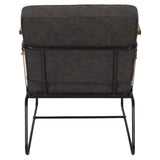 HOME DECO FACTORY - HD7163 Fauteuil Contemporain - Conçu pour Confort et Élégance - Assise Confortable - Pieds en Fer - Dimensions 63x79x73 cm - Hauteur d'Assise 43 cm - Couleur Marron
