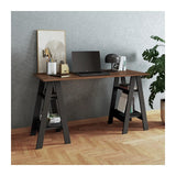 ACTUAL DIFFUSION Bureau 2 Tréteaux 4 Niches Noir et Châtaignier L 135 H 75 P 60 cm