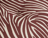 Lisa Design - Rune - Fauteuil zèbre en Velours, Marron/Blanc