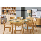 Miliboo Table à Manger Ronde Extensible Finition chêne L120-150 cm Leena