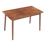 [en.casa] Table de Salle à Manger Rectangulaire pour 4-6 Personnes Moderne Excellente Stabilité Assemblage Simple Cuisine Salon Bois d'Hévéa 120 x 70 x 74 cm Effet Noyer