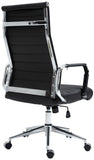 CLP Chaise de Bureau Ergonomique Kolumbus en Cuir véritable, réglable en Hauteur en continu, Charge maximale 150 kg, Couleur:Noir