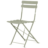 Vanage Bistro Salon de Balcon Gris avec Table & chaises Pliables Vert foncé