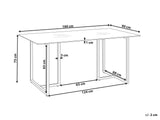 Table de Repas en Verre Trempé 160 x 90 cm Pieds Argentés Envia