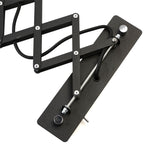Licht-Erlebnisse Applique murale intérieure en métal noir bureau salon H:24 cm E27 réglable lampe murale rétro extensible chambre HARMONY