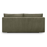 HOMIFAB Canapé Convertible 3 Places avec Coffre de Rangement en Velours côtelé Vert Kaki - Milla