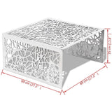 vidaXL Table Basse Table de Salon Aluminium Design géométrique ajouré Argent